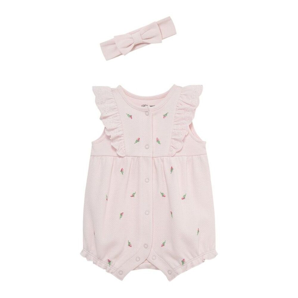 Little Me Rosebud Romper Hband